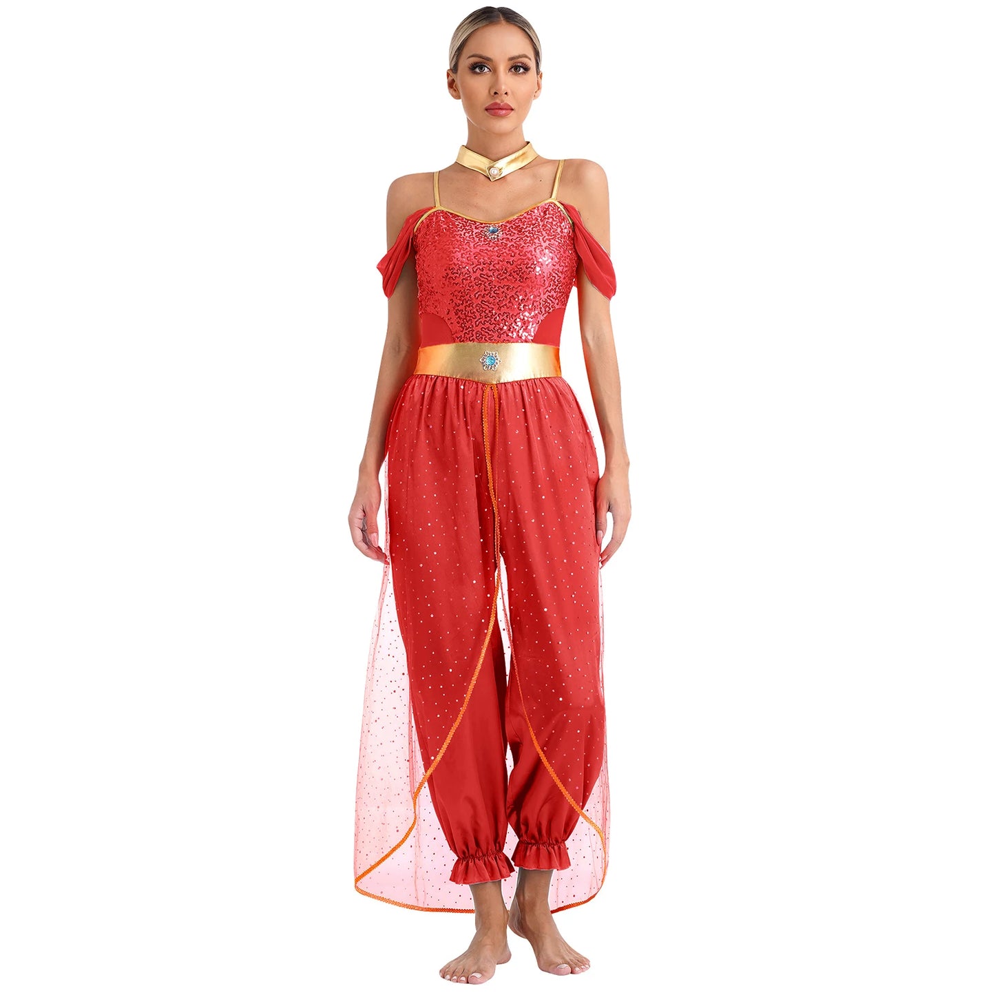 Women Belly Dance Costume Halloween Carnival Festival Arabian Princess Cosplay Costumes Egypt Indian Oriental Dance Suit Romper