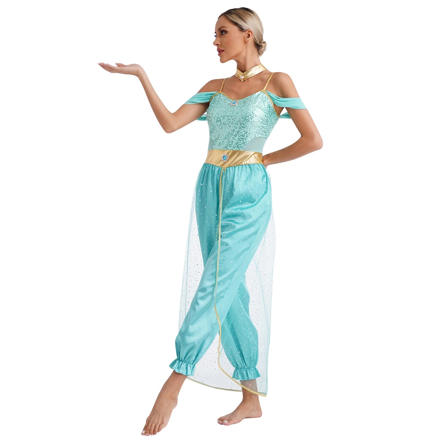 Women Belly Dance Costume Halloween Carnival Festival Arabian Princess Cosplay Costumes Egypt Indian Oriental Dance Suit Romper