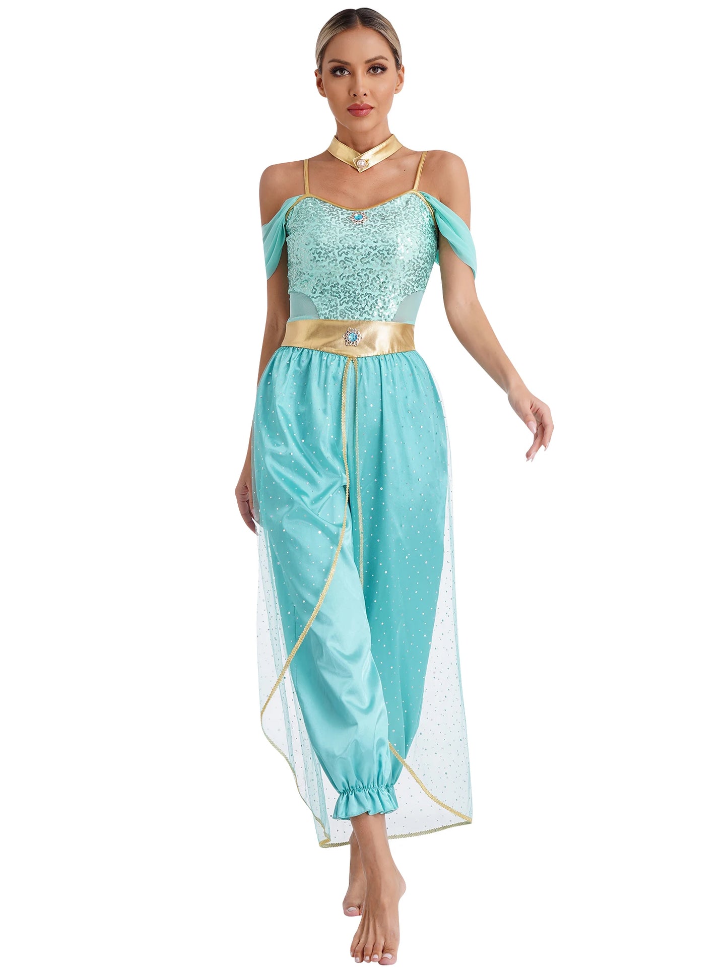 Women Belly Dance Costume Halloween Carnival Festival Arabian Princess Cosplay Costumes Egypt Indian Oriental Dance Suit Romper