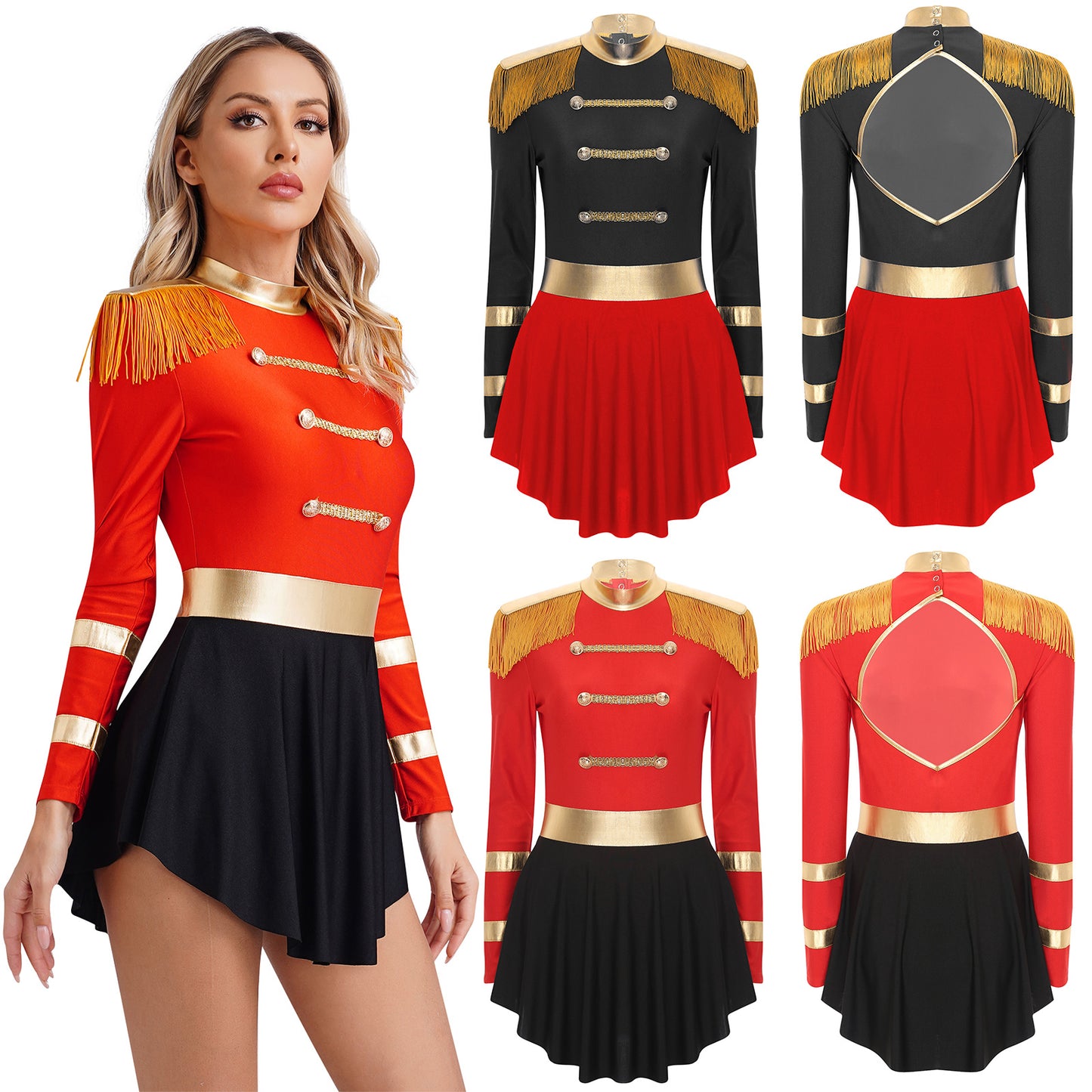 Women's Circus Director Cosplay Costume Jumpsuit Bodysuit Ringmaster Halloween Carnival Costumes Fancy Dress Ballet Dance Jersey