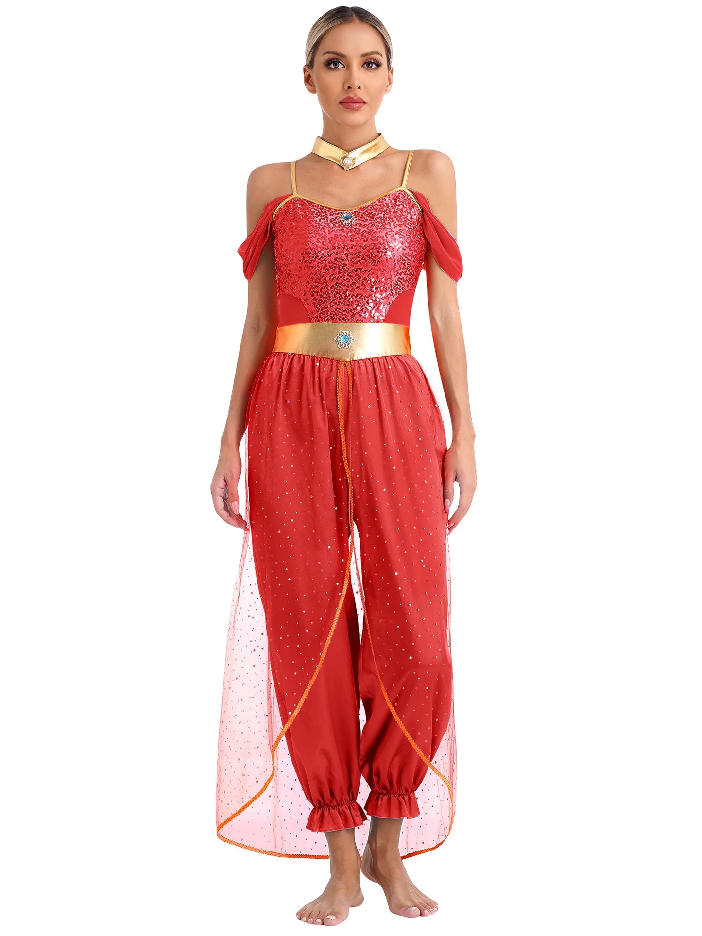 Women Belly Dance Costume Halloween Carnival Festival Arabian Princess Cosplay Costumes Egypt Indian Oriental Dance Suit Romper