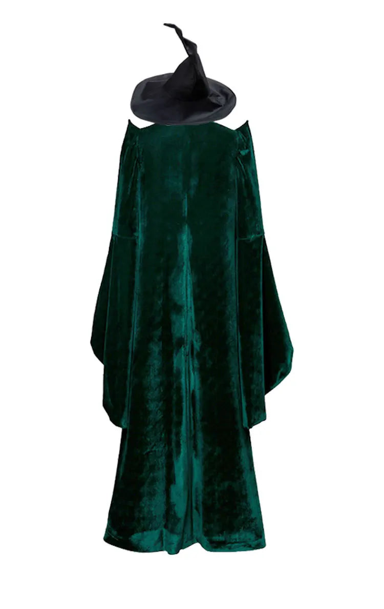 School of Witchcraft and Wizardry Costume Professor Mileva McGonagall Hogwarts College Presidentis Robe Halloween Costume