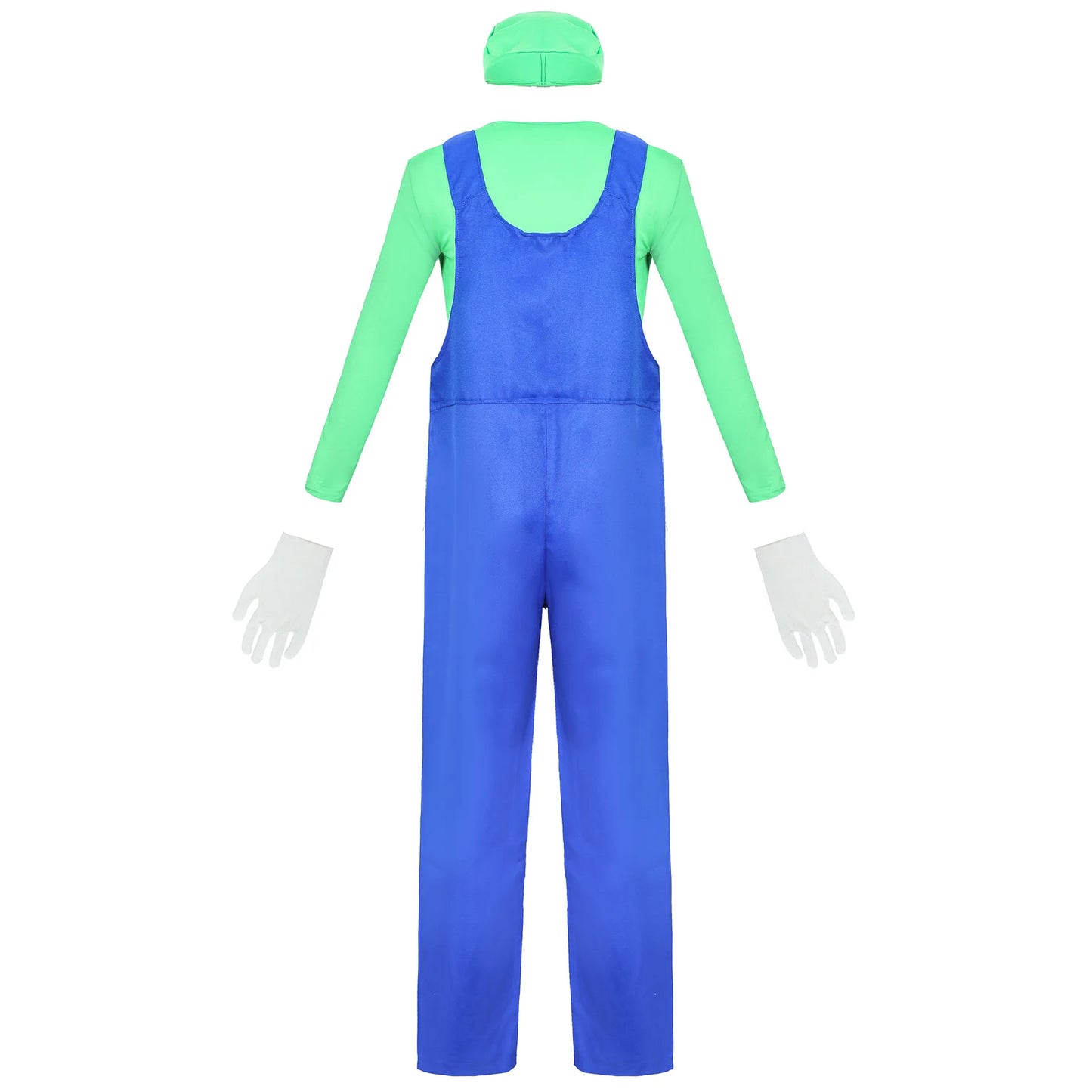 Halloween Adult Men Funy Super Game Cosplay Costume Luigi Bros Plumber Christmas Fancy Dress