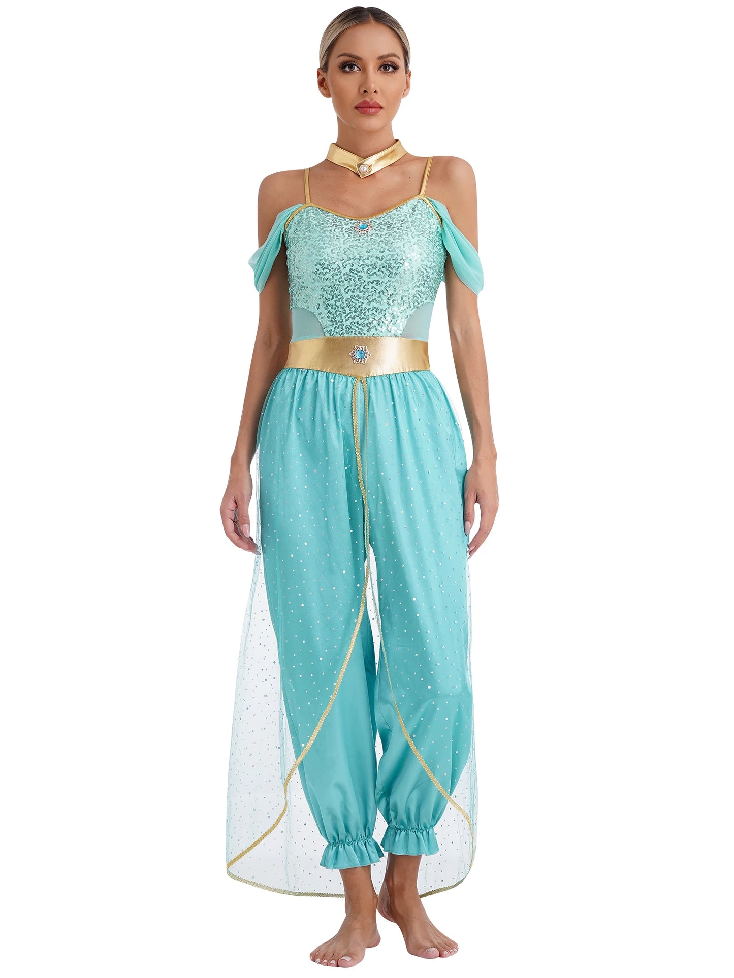 Women Belly Dance Costume Halloween Carnival Festival Arabian Princess Cosplay Costumes Egypt Indian Oriental Dance Suit Romper