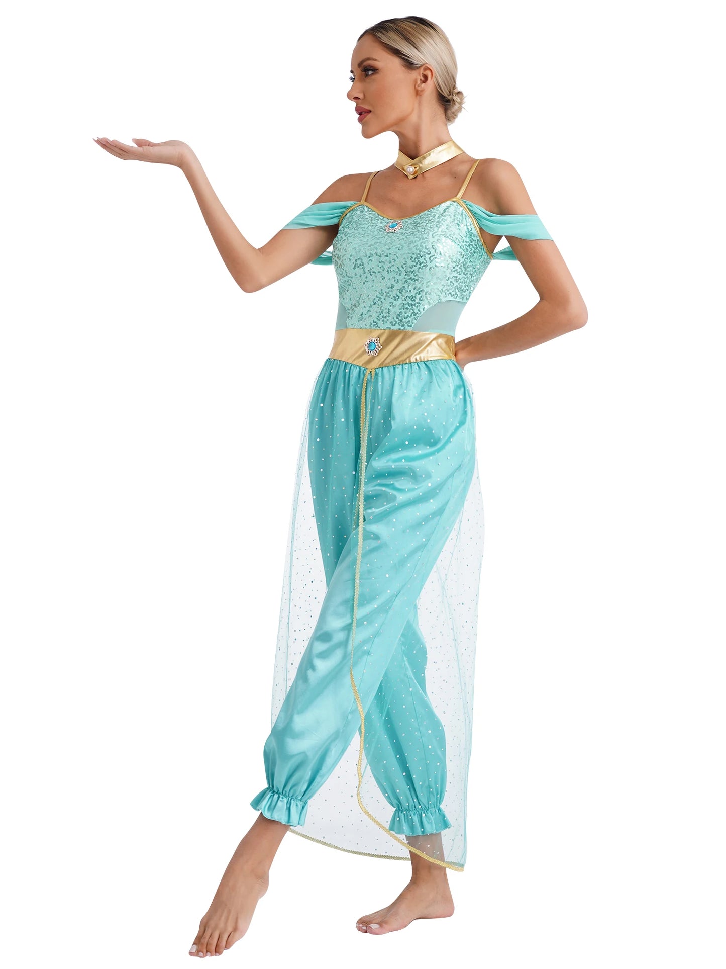 Women Belly Dance Costume Halloween Carnival Festival Arabian Princess Cosplay Costumes Egypt Indian Oriental Dance Suit Romper