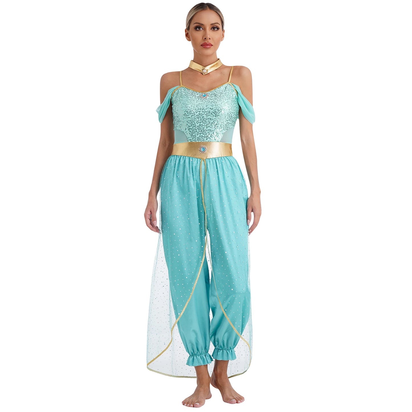 Women Belly Dance Costume Halloween Carnival Festival Arabian Princess Cosplay Costumes Egypt Indian Oriental Dance Suit Romper