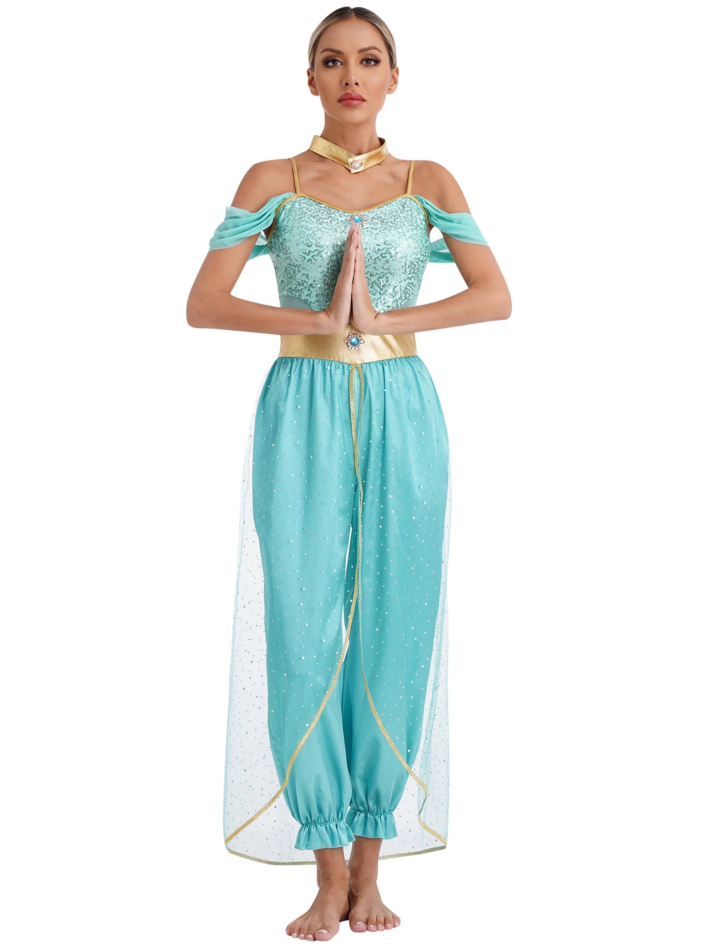 Women Belly Dance Costume Halloween Carnival Festival Arabian Princess Cosplay Costumes Egypt Indian Oriental Dance Suit Romper