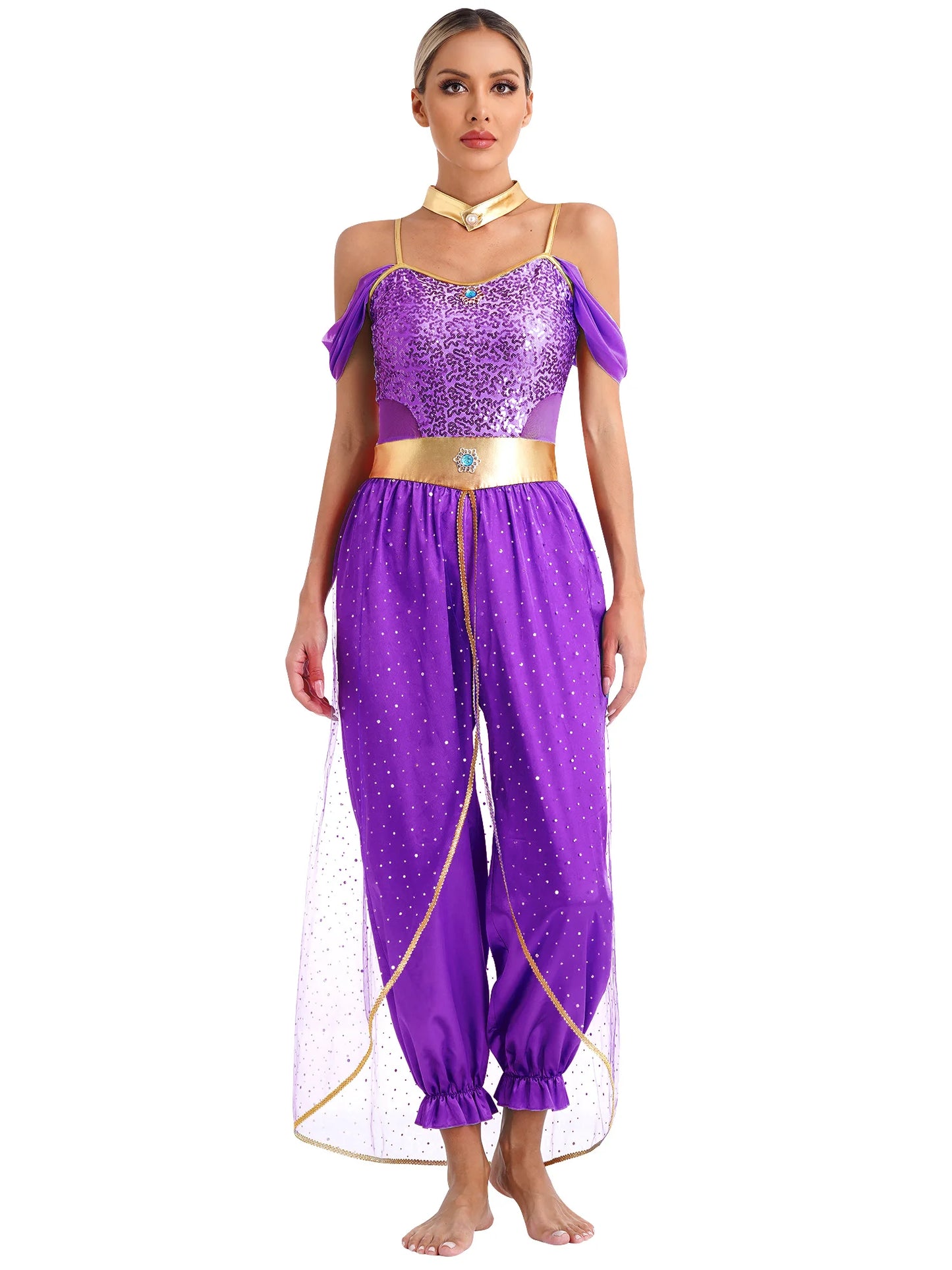 Women Belly Dance Costume Halloween Carnival Festival Arabian Princess Cosplay Costumes Egypt Indian Oriental Dance Suit Romper