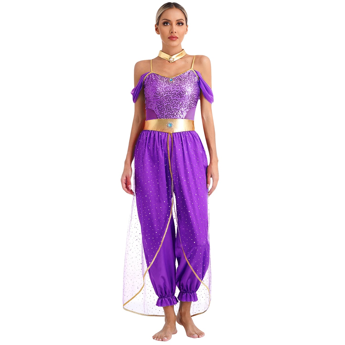 Women Belly Dance Costume Halloween Carnival Festival Arabian Princess Cosplay Costumes Egypt Indian Oriental Dance Suit Romper